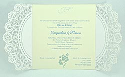 Brocade Lace wedding invitation