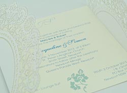 Brocade Lace wedding invitation