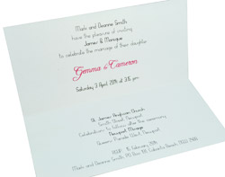 Glitterati wedding invitation